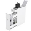 HOMCOM Small Bathroom Storage Cabinet Slim Wooden Toilet Floor Organizer with Drawers White