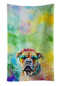 Bullmastiff Hippie Dawg Kitchen Towel Dish Cloths Guest Hand Towel Decorative Bathroom Towel for Face,Tea, Dishcloth, Kitchen and Bath