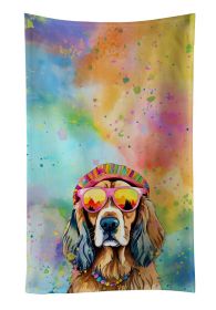 Cocker Spaniel Hippie Dawg Kitchen Towel Dish Cloths Guest Hand Towel Decorative Bathroom Towel for Face,Tea, Dishcloth, Kitchen and Bath