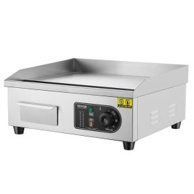 VEVOR Commercial Electric Griddle, 1700W Countertop Flat Top Grill, 122°F-572 °F Adjustable Temp