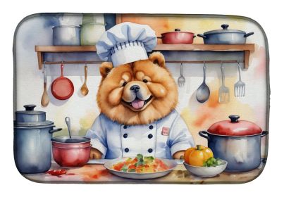 Chow Chow The Chef Dish Drying Mat Absorbent Dish Drying Mat Pad for Kitchen Counter Dish Drainer Mat for Countertop, 14 x 21", Multicolor