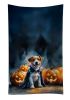 Jack Russell Terrier Puppy Halloween Kitchen Towel Dish Cloths Guest Hand Towel Decorative Bathroom Towel for Face,Tea, Dishcloth, Kitchen and Bath