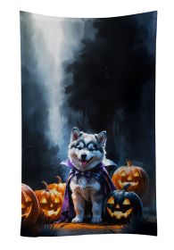 Alaskan Malamute Puppy Halloween Kitchen Towel Dish Cloths Guest Hand Towel Decorative Bathroom Towel for Face,Tea, Dishcloth, Kitchen and Bath