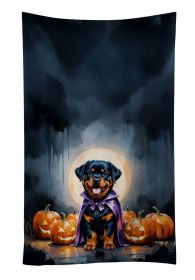 Rottweiler Puppy Halloween Kitchen Towel Dish Cloths Guest Hand Towel Decorative Bathroom Towel for Face,Tea, Dishcloth, Kitchen and Bath