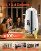 Stainless Steel Hot Tea & Cold Drink Dispenser 3.4 Gal Beverage Dispenser