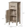 kleankin Bathroom Storage Cabinet Freestanding with Drawer Adjustable Shelf Wooden Vanity Cupboard White