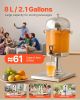 Drink Dispenser 2.1 Gal Beverage Dispenser for Parties with Spigot Tray