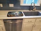 English Bulldog Spooky Halloween Dish Drying Mat Absorbent Dish Drying Mat Pad for Kitchen Counter Dish Drainer Mat for Countertop, 14 x 21"