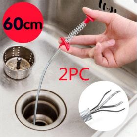 Kitchen Pass Sewer Dredge Spring Pipe Dredge Tool (Option: Color randomised 2pcs)