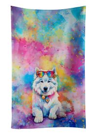 Samoyed Hippie Dawg Kitchen Towel Dish Cloths Guest Hand Towel Decorative Bathroom Towel for Face,Tea, Dishcloth, Kitchen and Bath (Default: Default)